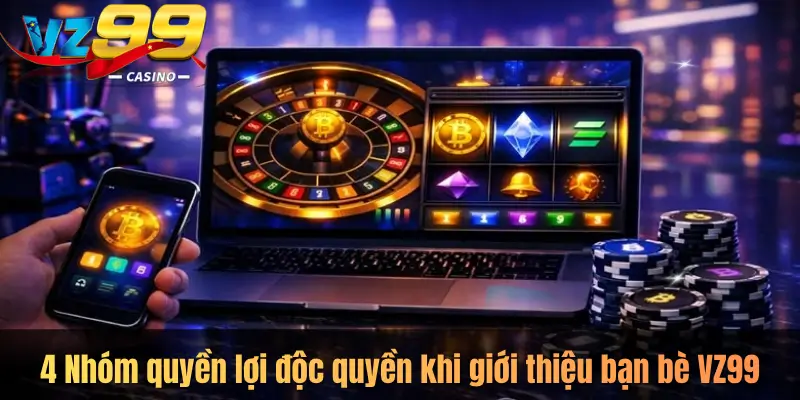 4 Nhóm quyền lợi độc quyền khi giới thiệu bạn bè VZ99
