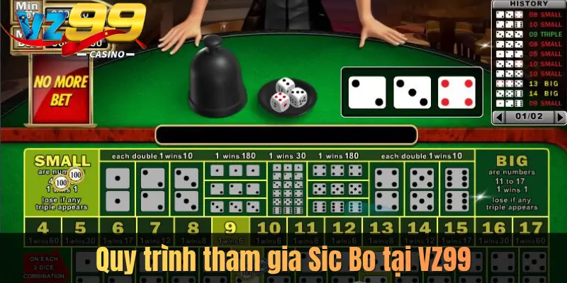 Quy trình tham gia Sic Bo tại VZ99